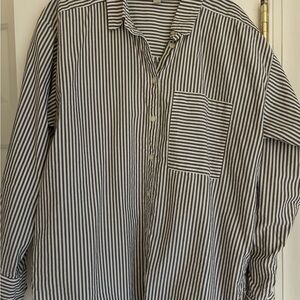 Loft Striped Button-Up Shirt
